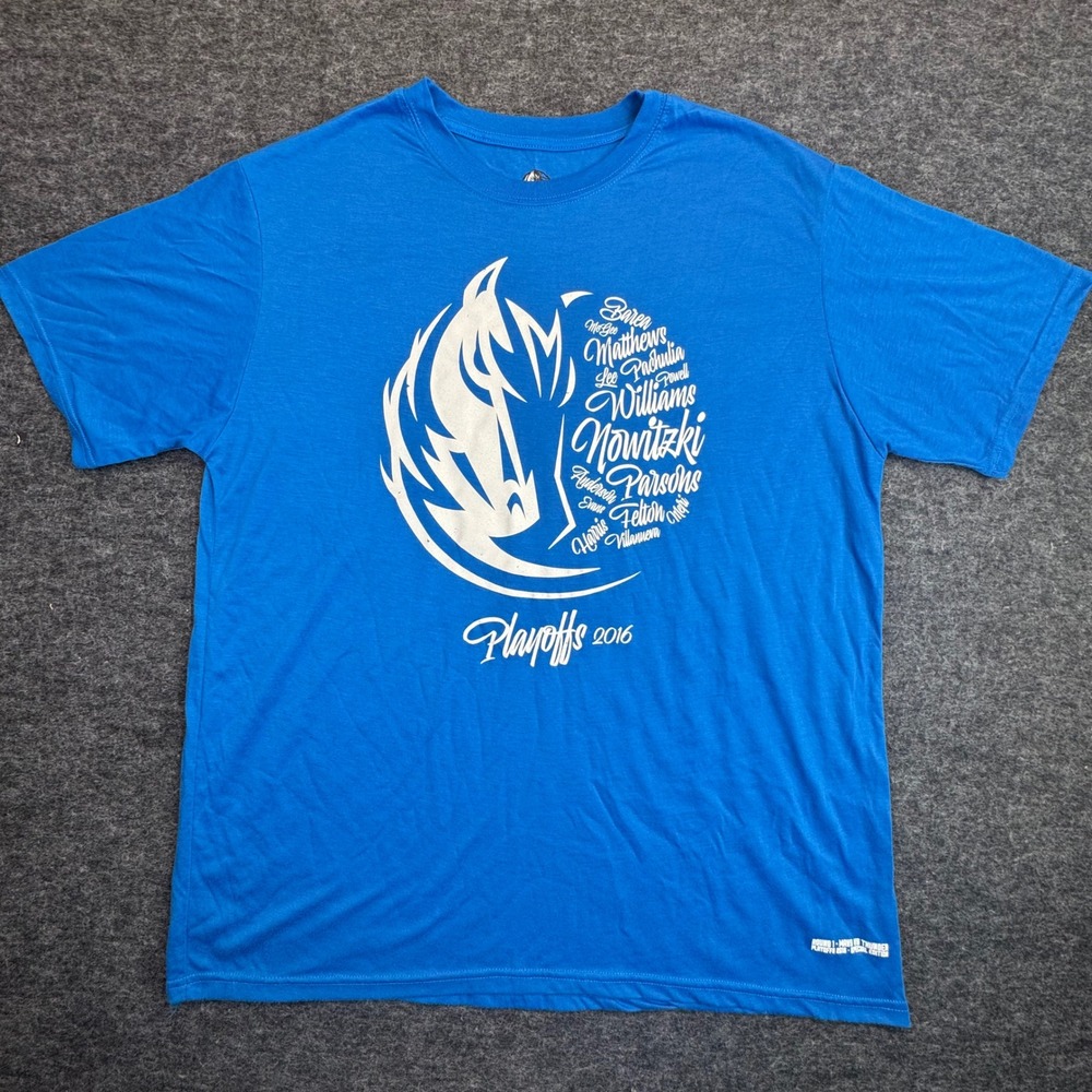Dallas Mavericks T-Shirt Mens XL Blue 2016 Playoffs Round 1 Special Edition NBA